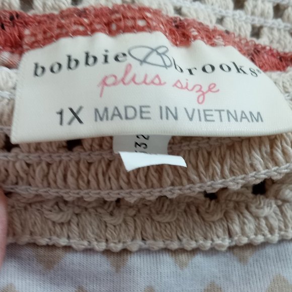 Bobbie Brooks Long Maxi Skirt Plus Size 1X Stretch Bohemian Striped Multicolor - Picture 10 of 11